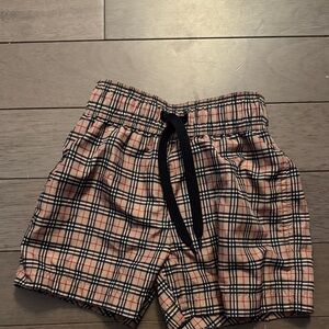 Burberry Brown Checkered Shorts